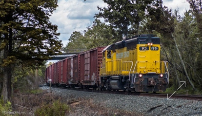 GP40 pulling CLNA 119 toward Chocowinity from Plymouth