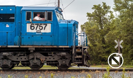 A Conrail locomotive before getting it Norfolk Southern paint.