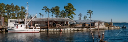 Trawler at Wrights Creek Marina, Pungo River, Pamlico Beach, NC 2010